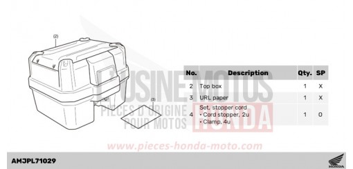 KIT,TOP BOX 38L ADV750S de 2025